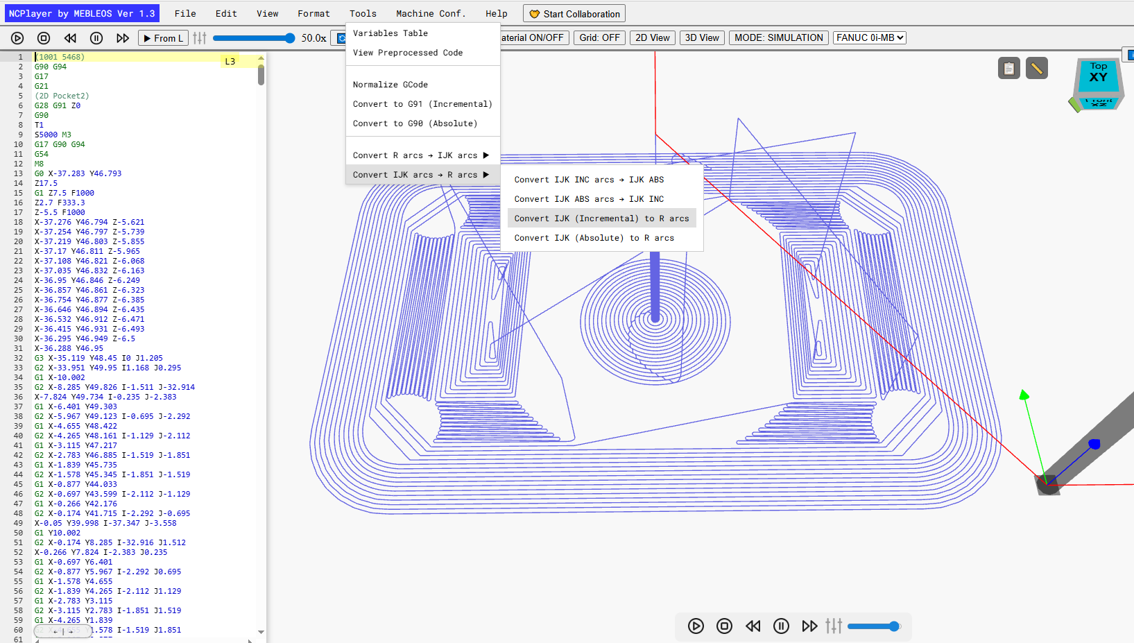 NCPlayer – CNC simulator by MEBLEOS